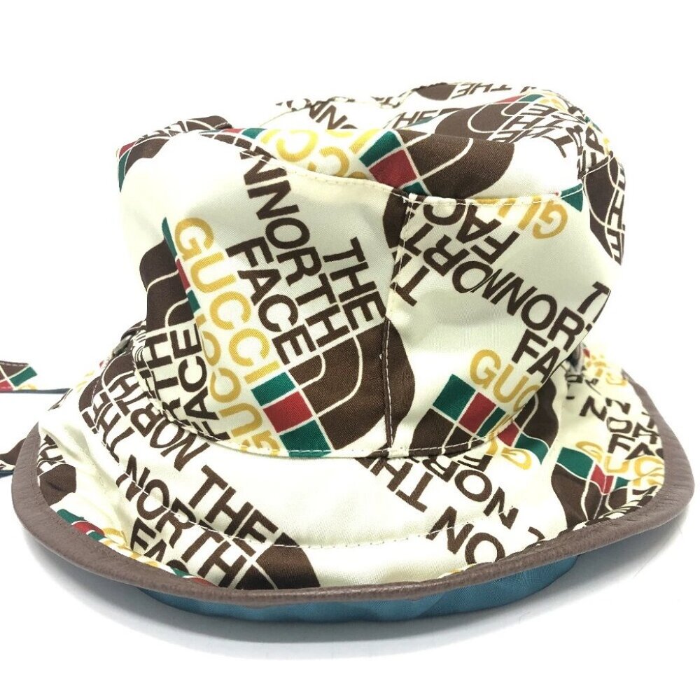 GUCCI 652942 Reversible logo THE NORTH FACE collaboration Bucket hat Unused - Picture 11 of 14